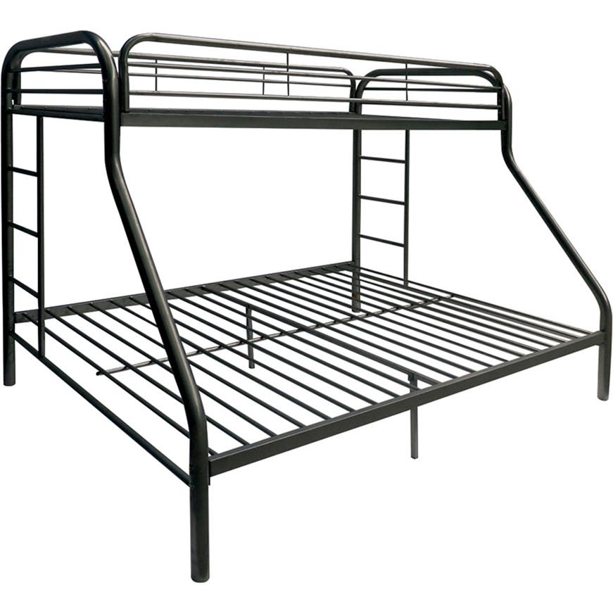 

    
Simple Black Twin/Full Bunk Bed Metal Acme Tritan 02053BK

