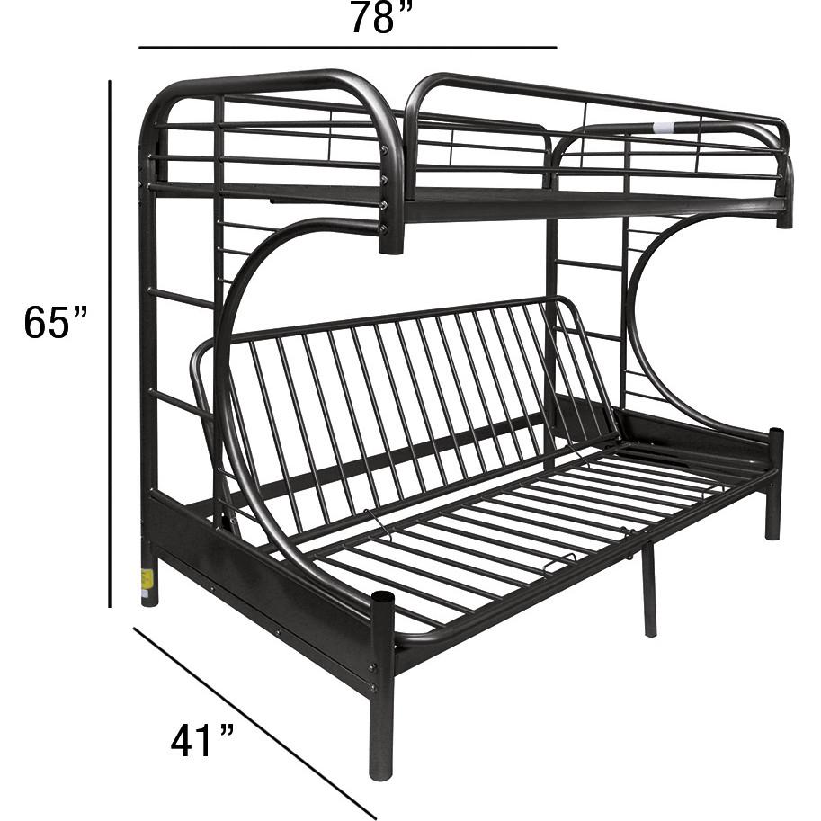 

                    
Acme Furniture Eclipse Twin XL/Queen/Futon Bunk Bed Black  Purchase 
