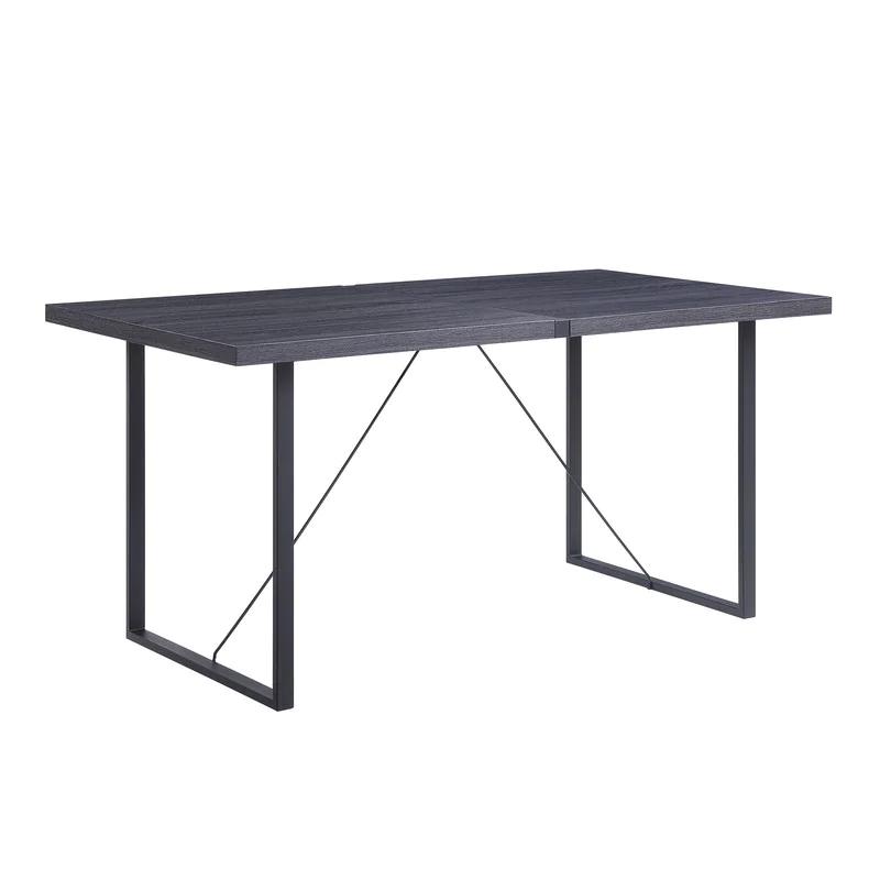 Simple Dining Table Nakula DN00447 in Gray Finish 