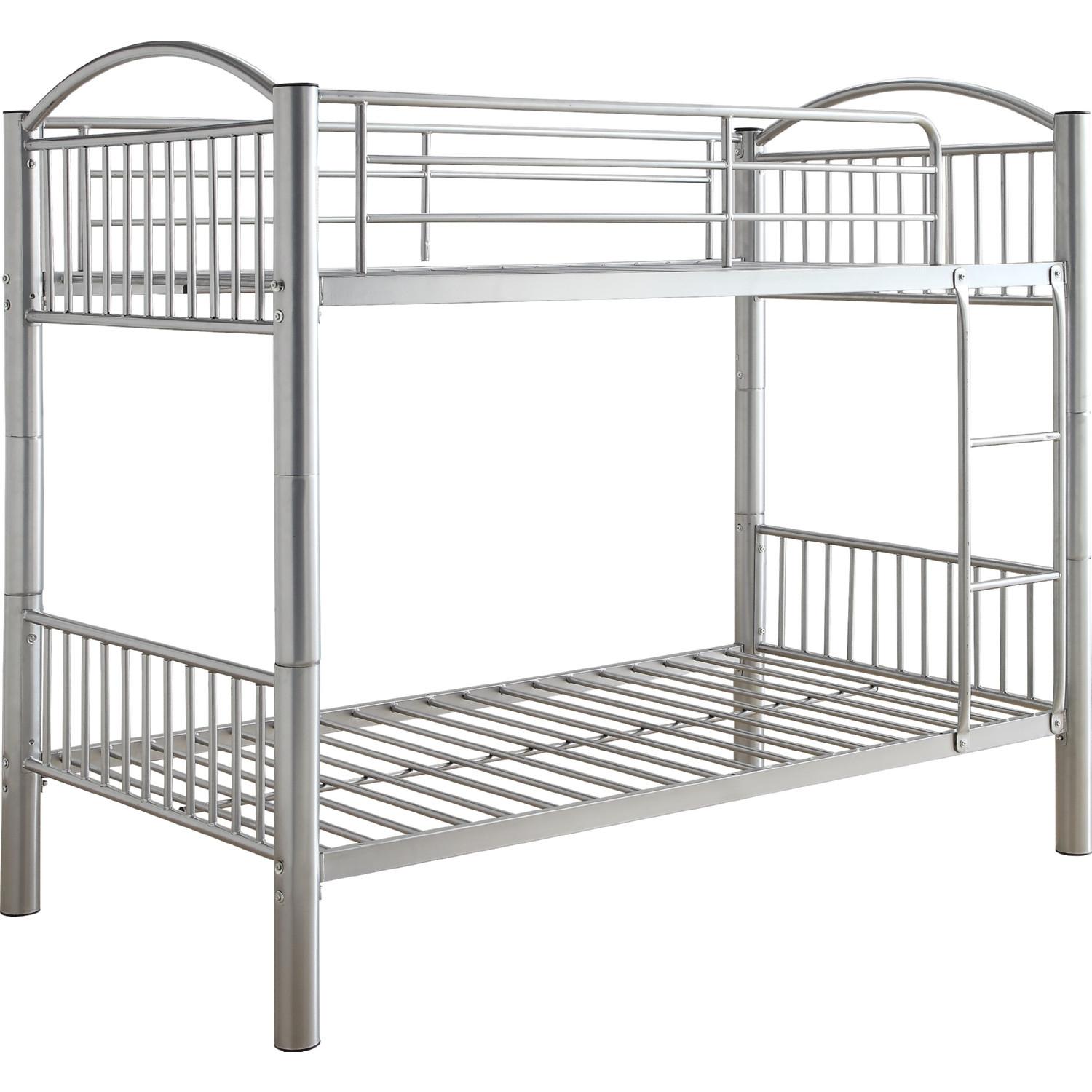 

    
Simple Silver Convertible Twin/Twin Bunk Bed by Acme Cayelynn 37385SI
