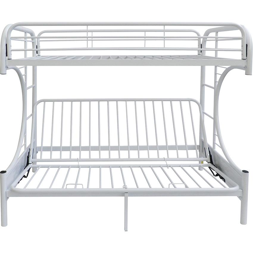 

    
Acme Furniture Eclipse Twin XL/Queen/Futon Bunk Bed Silver 02093WH
