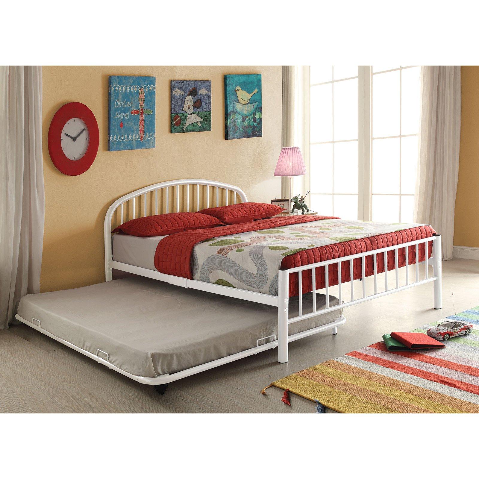 

    
Simple White Metal Twin Trundle by Acme Cailyn 30463WH
