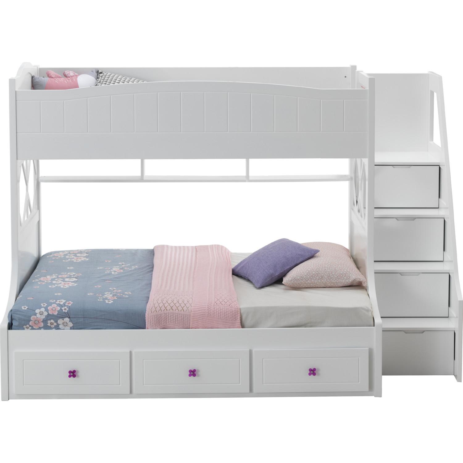 

    
Simple White Wood Bunk Bed by Acme Meyer 38150
