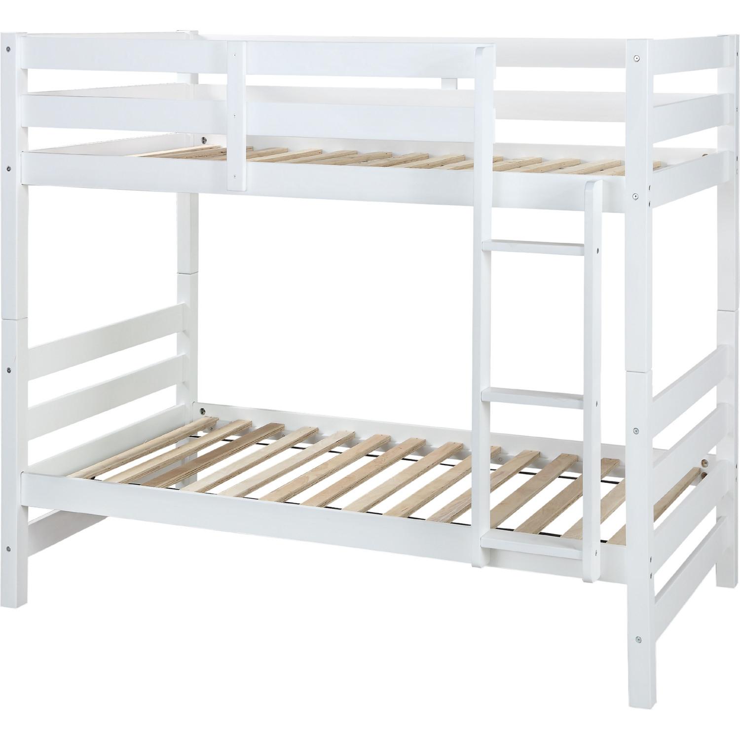 

    
Simple White Wood Twin/Twin Bunk Bed Acme Ronnie 37785
