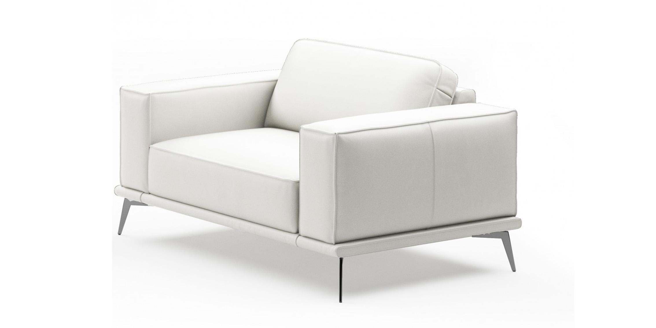 Contemporary, Modern Arm Chair VGCCSOHO-WHT-CH VGCCSOHO-WHT-CH in White Italian Leather