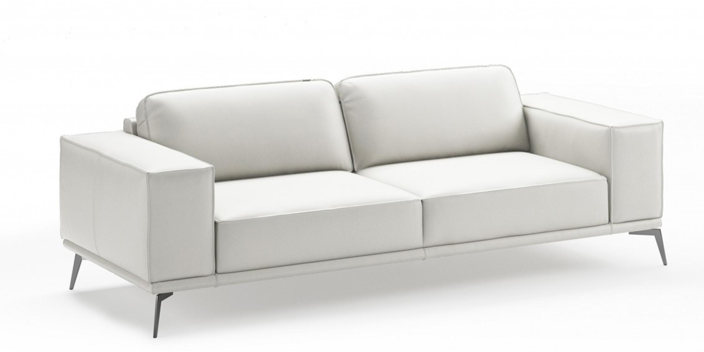 

    
Sissi White Italian Leather Sofa Set 2P Coronelli Collezioni Soho Made In Italy
