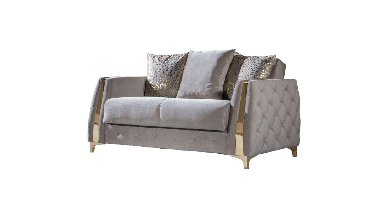Contemporary, Modern Loveseat Lust 601955553438 in Taupe Fabric