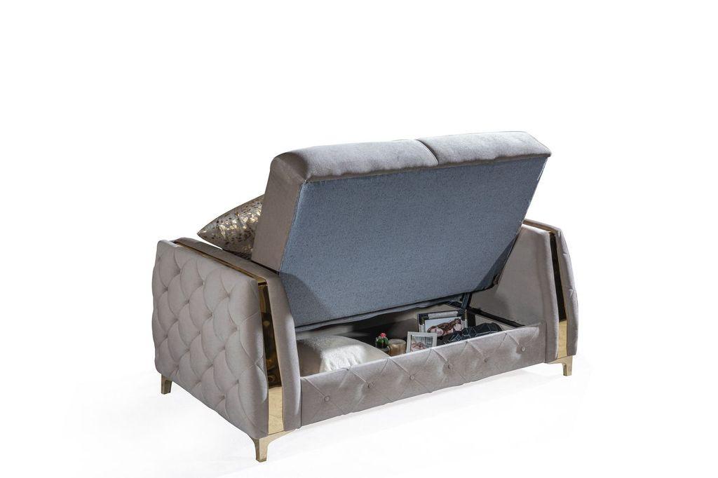 

    
Sleeper Loveseat  with Under Seat Storage In Taupe Lust Galaxy Home Modern
