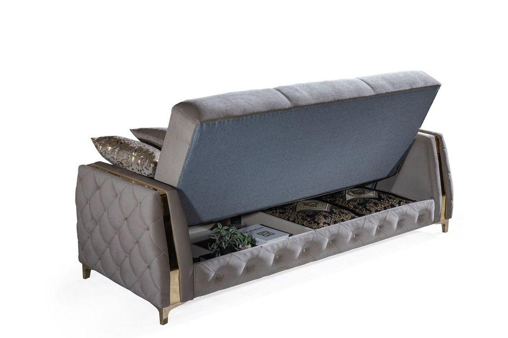 

    
Sleeper Sofa with Under Seat Storage In Taupe Lust Galaxy Home Modern
