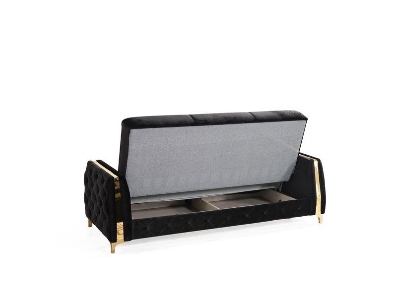 Contemporary, Modern Sofa Sleeper Lust 601955551854 in Black Fabric