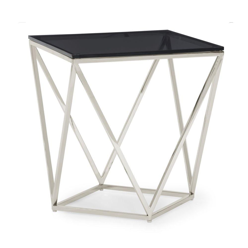Contemporary End Table ARIA 4VG522 in Smoked 