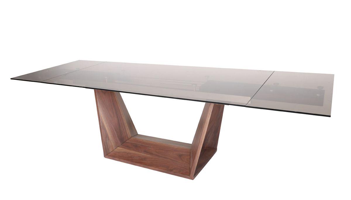 

    
VGNSGD8683-SMK Smoked Glass & Walnut Extendable Dining Table Modrest Babia VIG Contemporary
