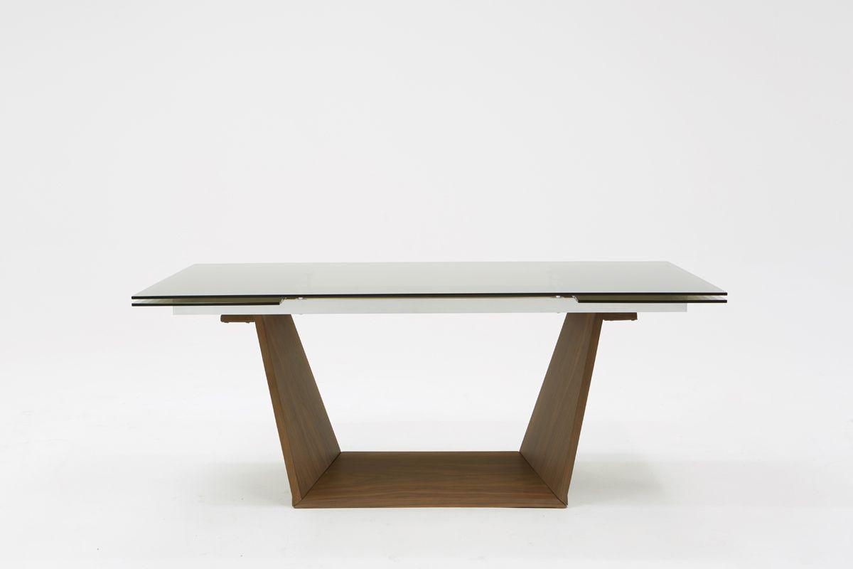 

    
 Photo  Smoked Glass & Walnut Extendable Dining Table Modrest Babia VIG Contemporary
