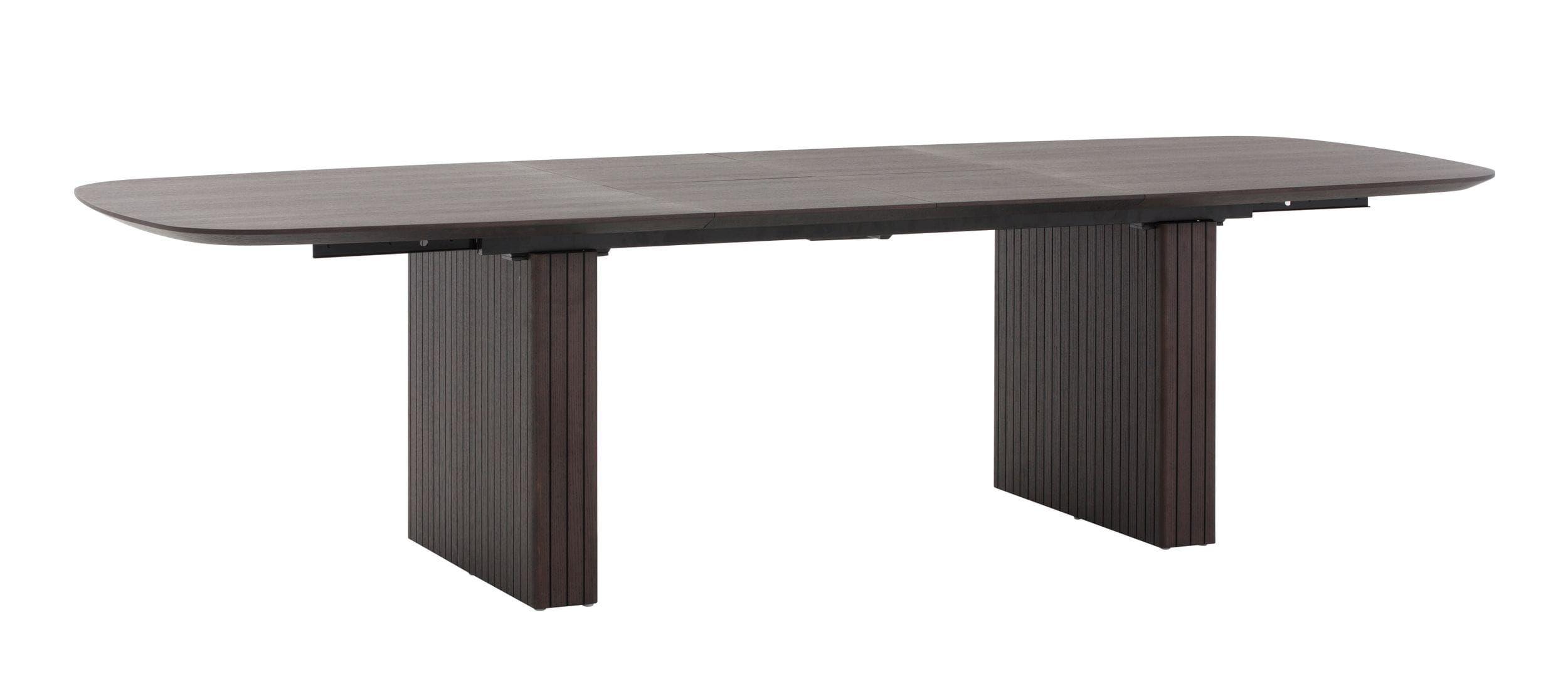 

    
Smoked Oak Extendable Dining Table Double Pedestal Modrest Calhoun VIG Modern
