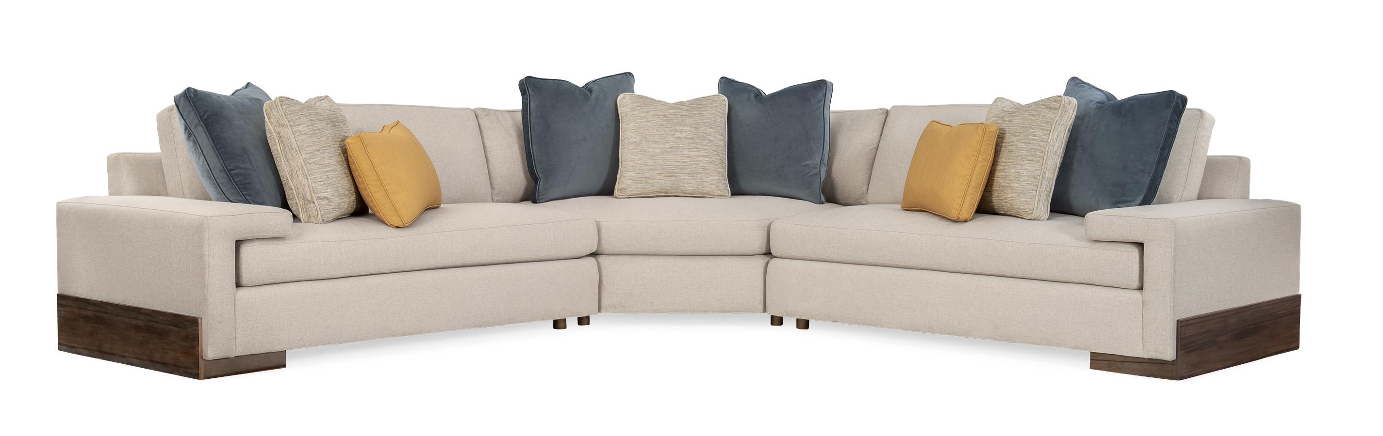 Contemporary Sectional Sofa I'M SHELF-ISH M090-018-SEC1-A in Sable Fabric