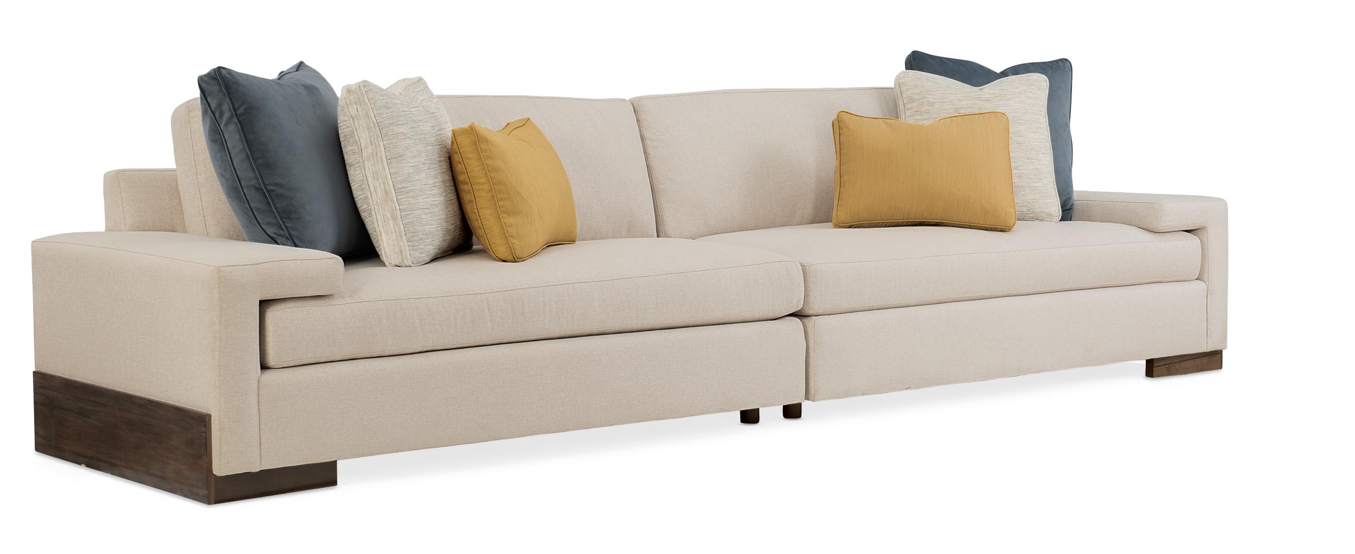 Contemporary Sectional Sofa I'M SHELF-ISH M090-018-SEC2-A in Sable Fabric