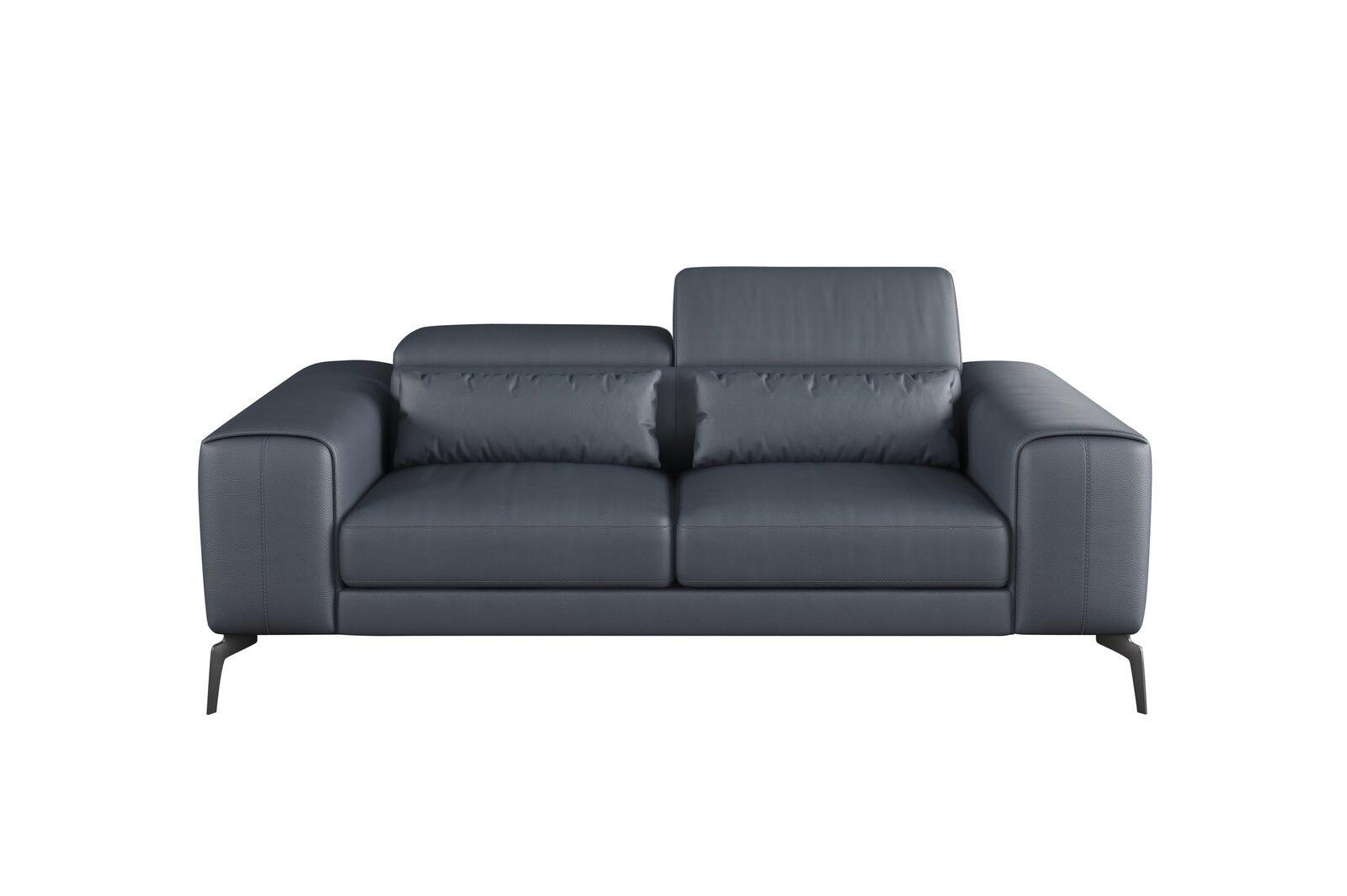 Contemporary, Modern Loveseat CAVOUR EF-12550-L in Smoke, Gray Leather