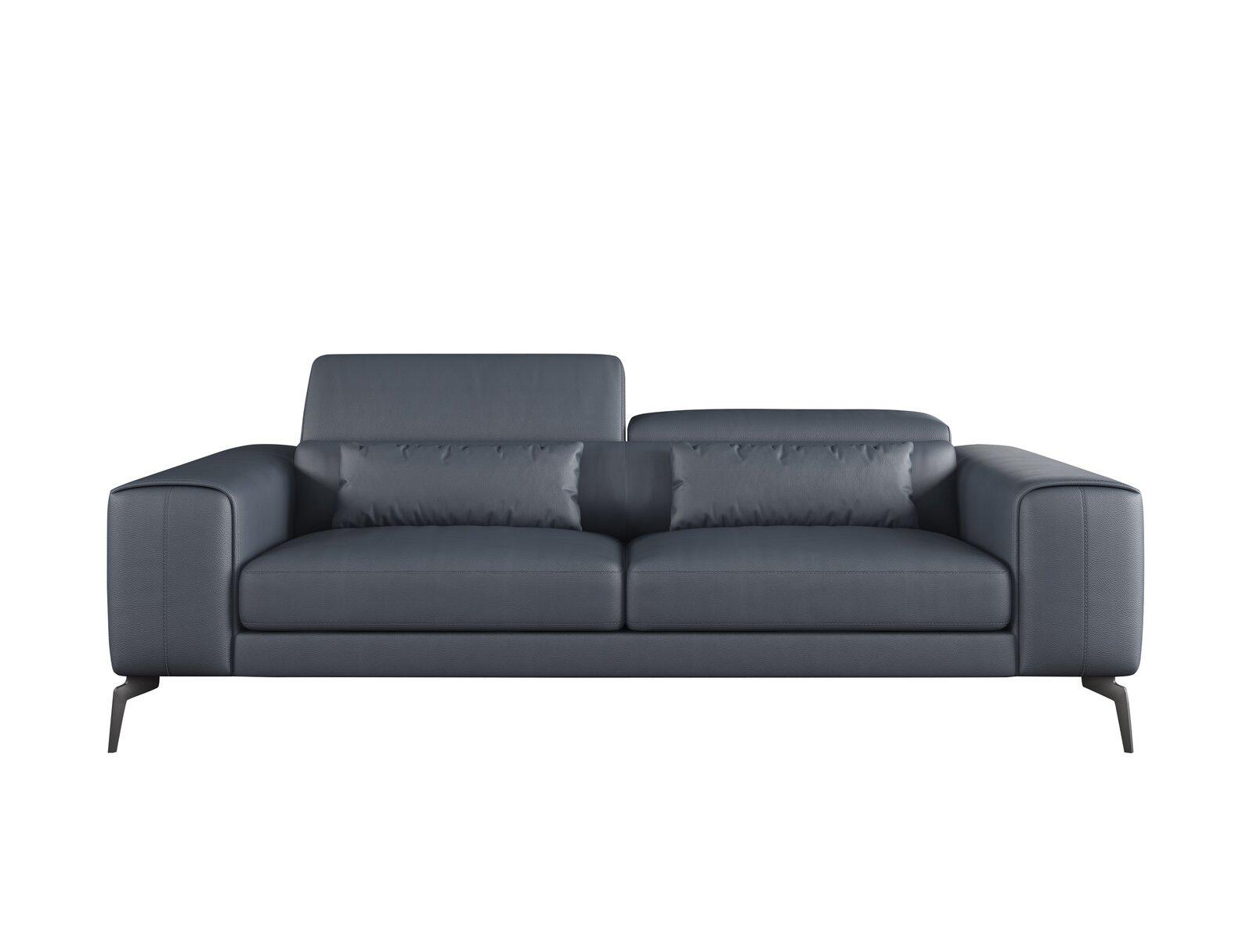 

    
Smokey Gray Italian Leather CAVOUR Sofa Set 2Pcs EUROPEAN FURNITURE Contemporary
