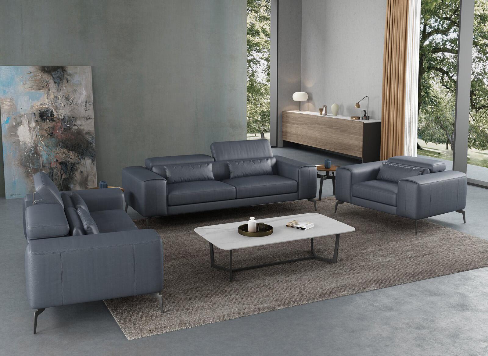 

    
EF-12550-Set-2 Smokey Gray Italian Leather CAVOUR Sofa Set 2Pcs EUROPEAN FURNITURE Contemporary
