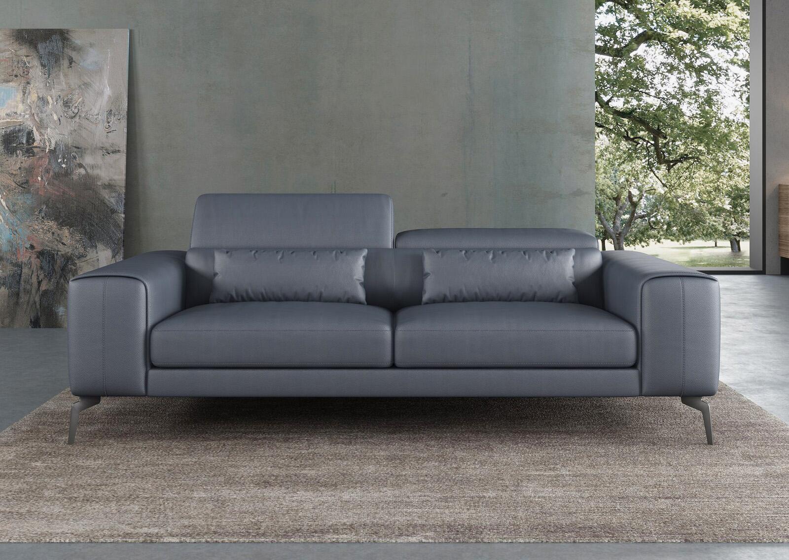 

    
 Photo  Smokey Gray Italian Leather CAVOUR Sofa Set 2Pcs EUROPEAN FURNITURE Contemporary
