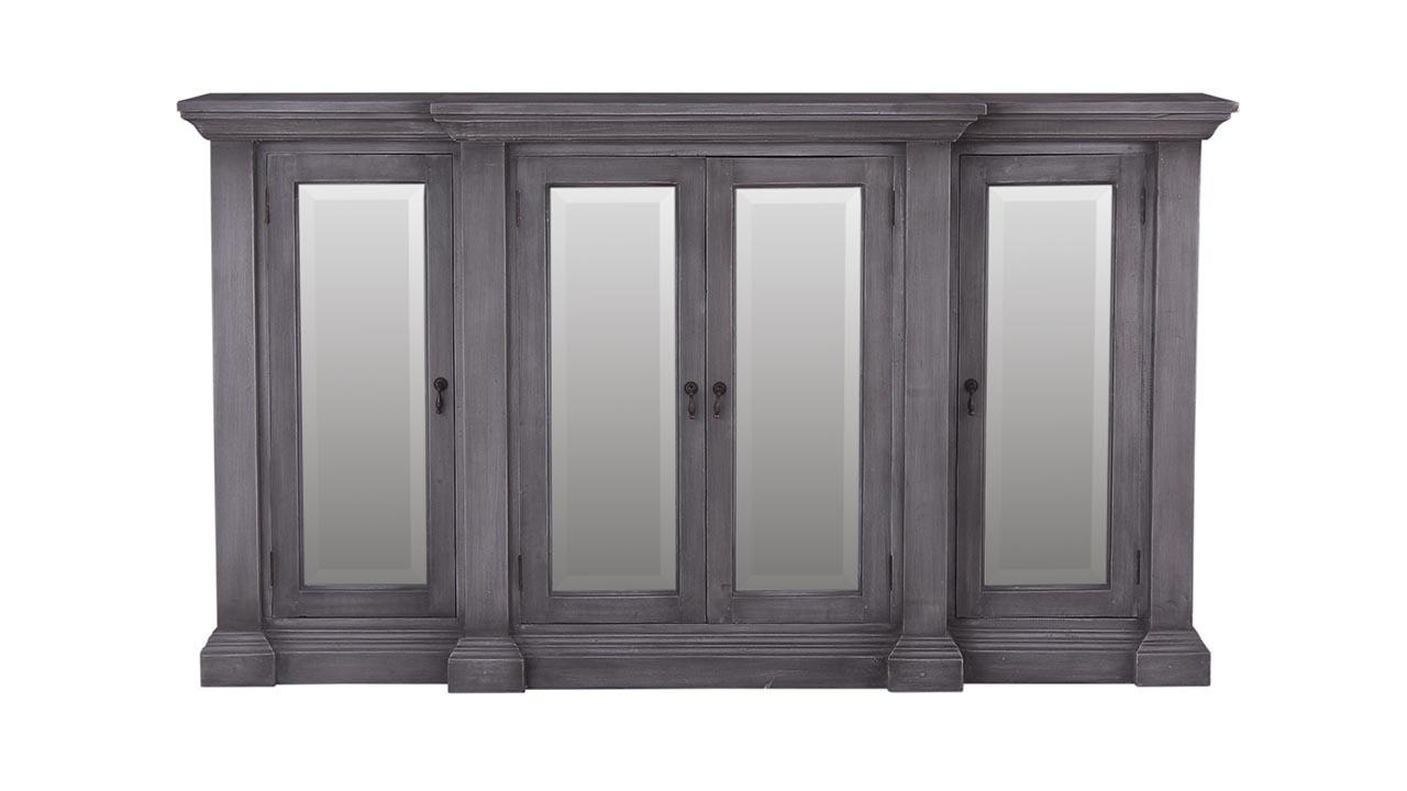 

    
SMOKEY GREY Mirrored Sideboard Solid Wood Bramble 26249 Sp Order
