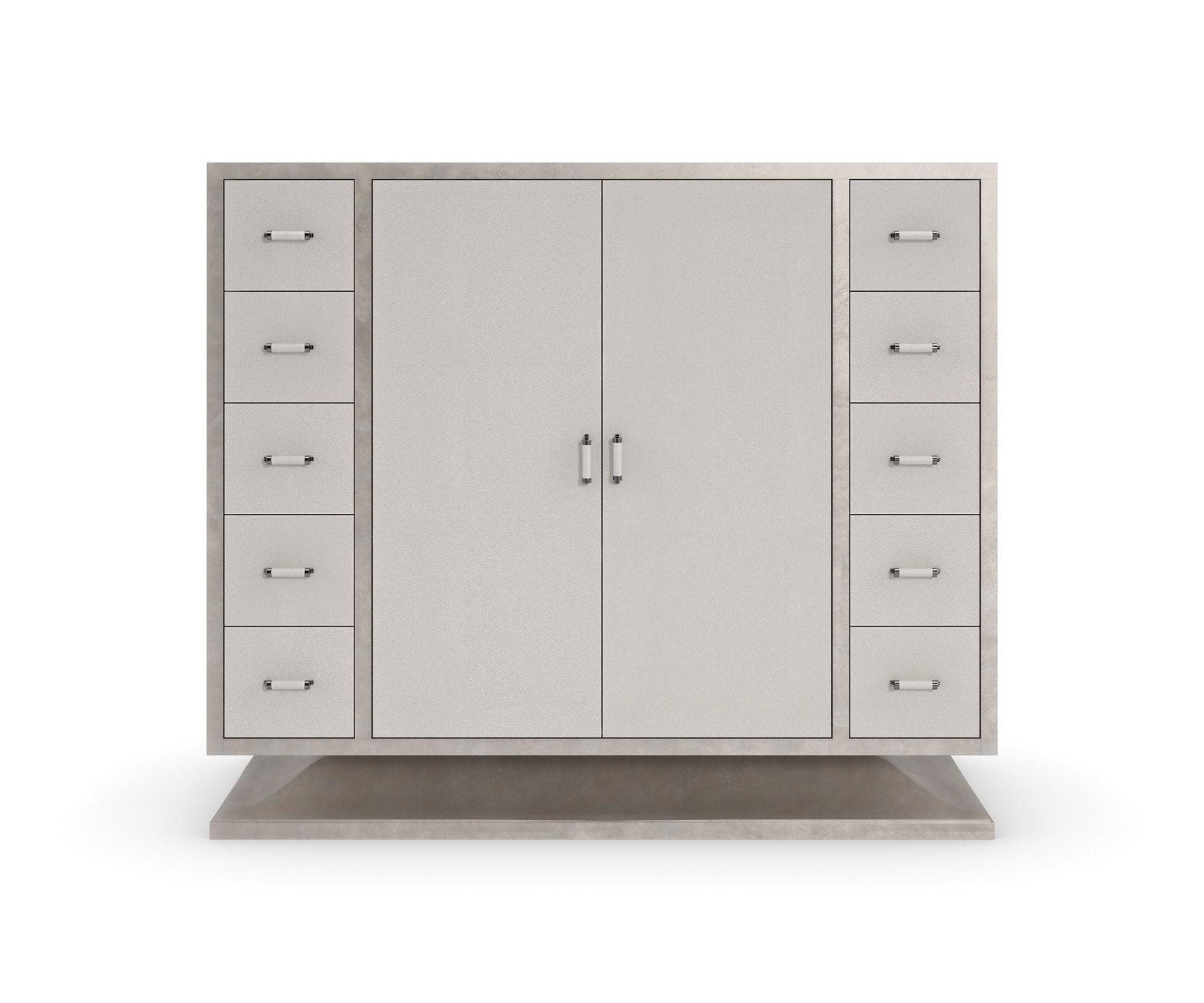 

        
Caracole WHAT&#039;S IN STORE? / MIRROR EFFECT Cabinet and Mirror Pearl/Gray Faux Leather 662896039832
