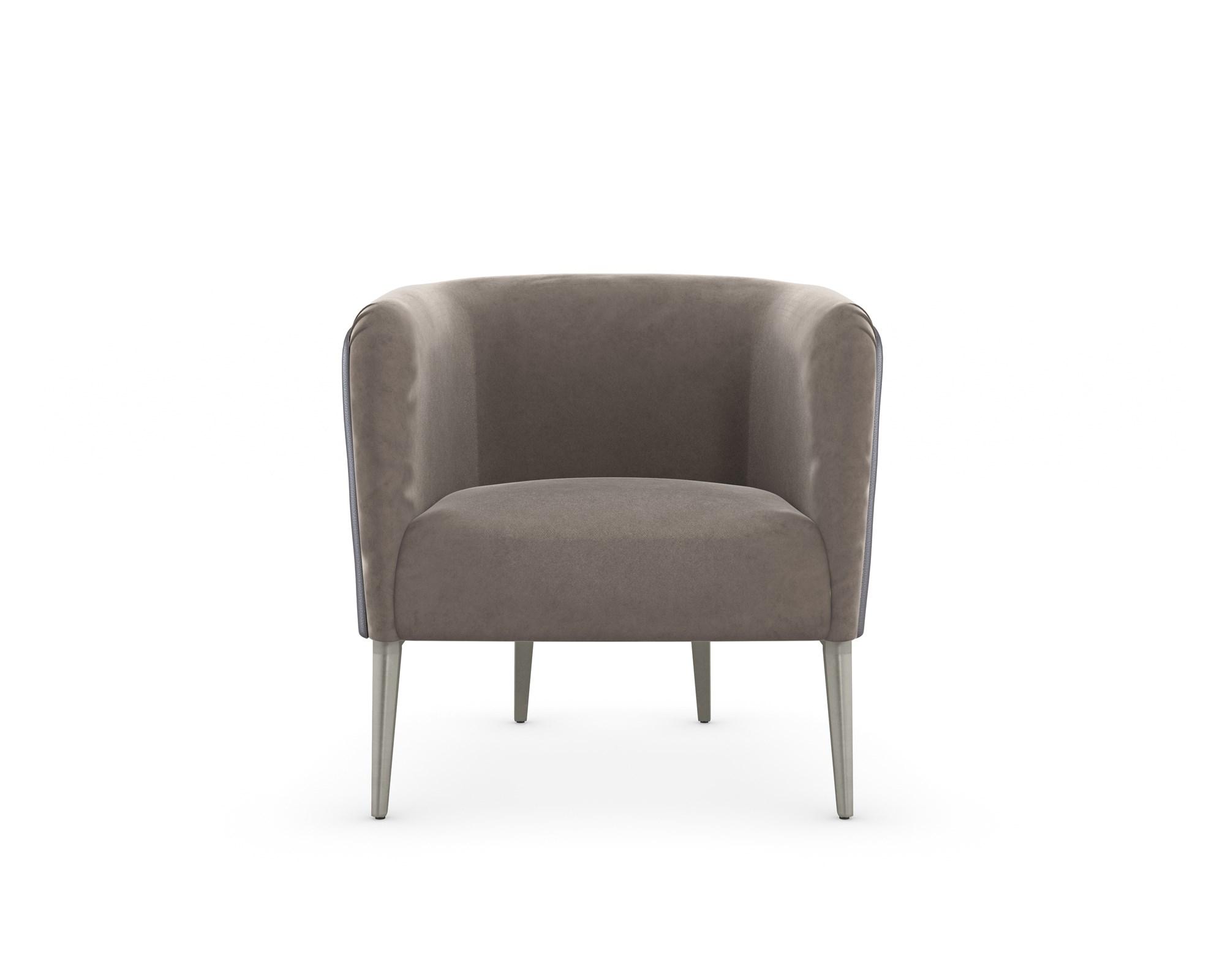

    
Smoky Platinum Micro-Velvet LA SCALA ACCENT CHAIR by Caracole
