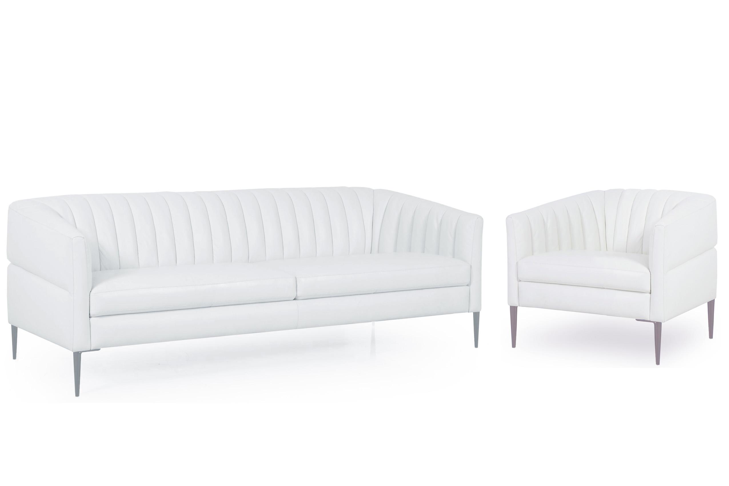 

    
Snow Top Grain Leather Sofa Set 2Pcs 441 Pearl Moroni Contemporary Modern
