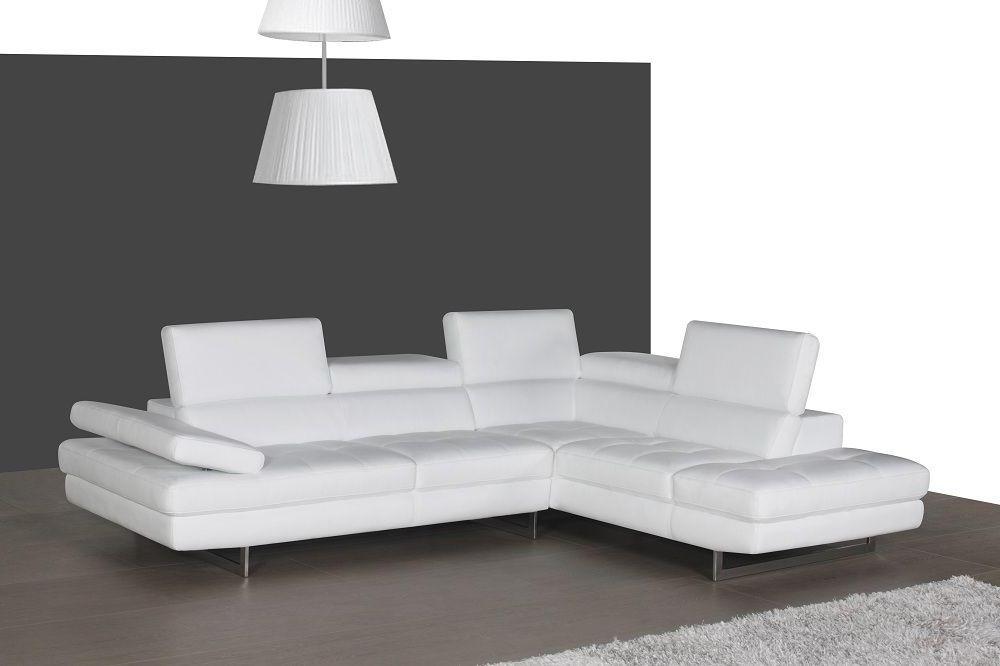 

    
Snow White Full Top Grain Leather Italian Sectional Sofa RHC Modern J&M A761
