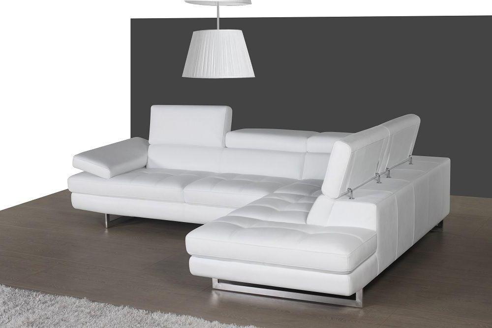 

    
Snow White Full Top Grain Leather Italian Sectional Sofa RHC Modern J&M A761
