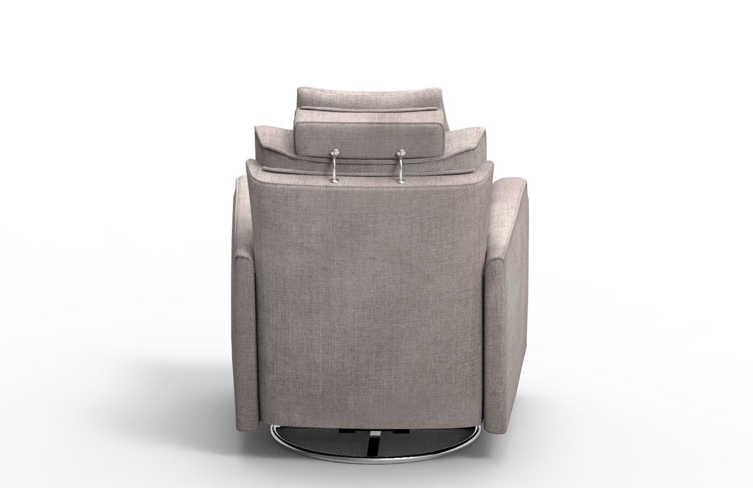 

    
 Shop  Soflex Annabel  Modern Chrome Fabric Recliner Armchair Custom Made in Spain SPECIAL ORDER
