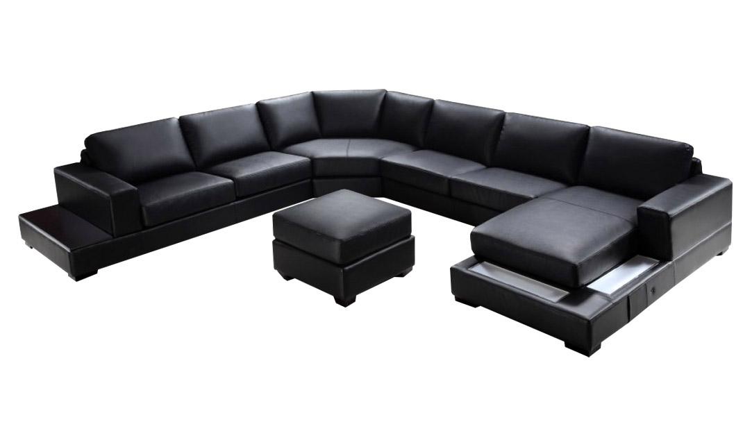 

    
Soflex Baltimore Ultra Modern Black Faux Leather Sectional Sofa Right Chaise
