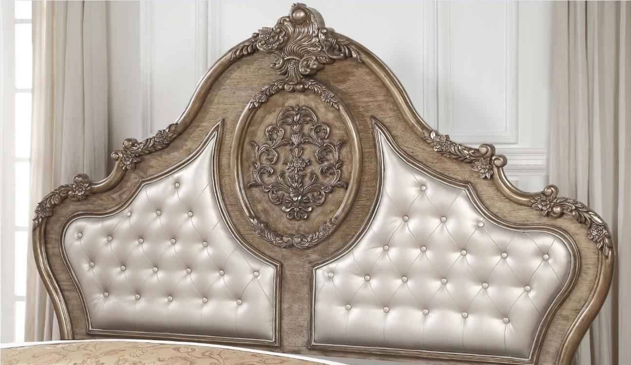 

    
Soflex Classic Rovigo Luxury Vintage Oak Eco Leather Tufted King Bed
