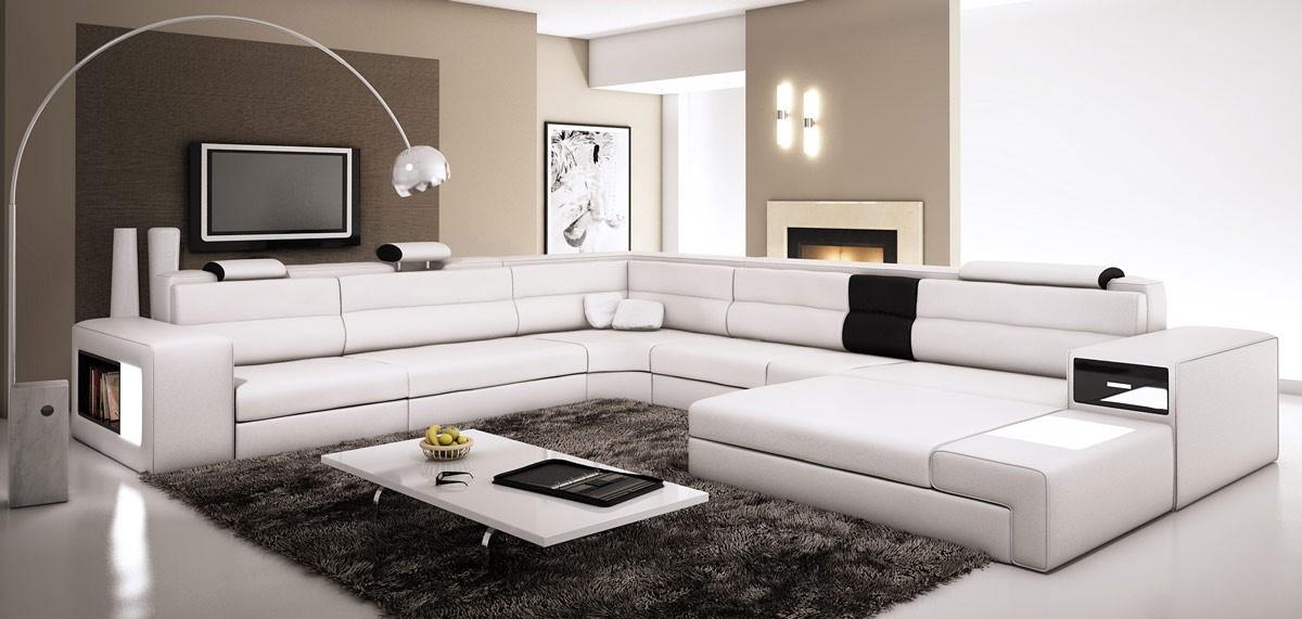 

    
Contemporary White Bonded Leather Corner Sectional Sofa Right Soflex Dallas
