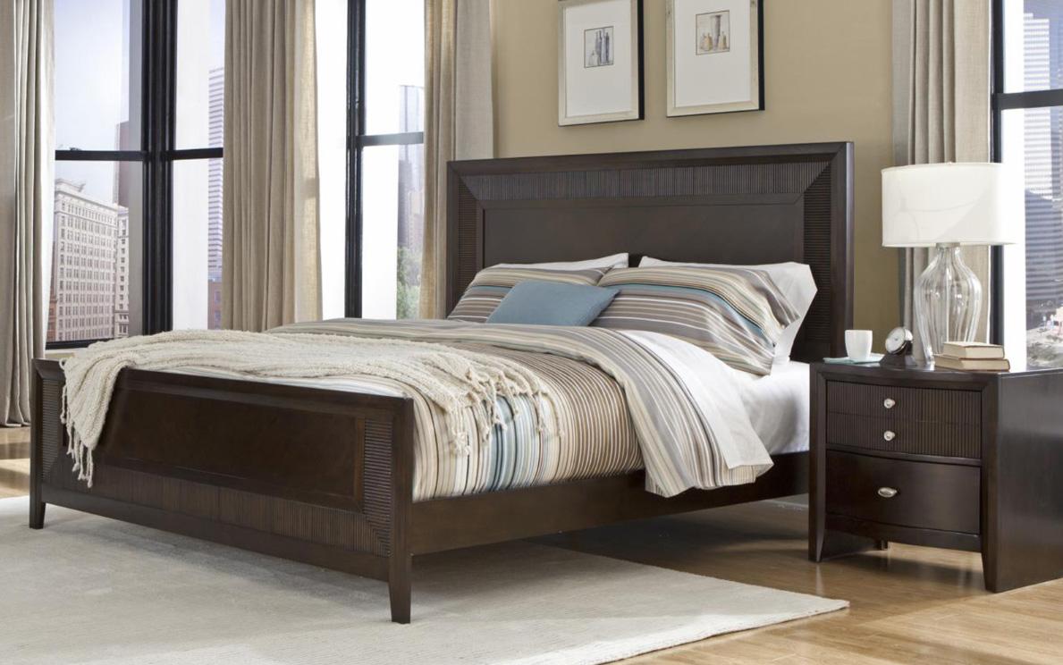 

    
Soflex Elora Espresso Finish Ribbed Wood King Bedroom Set 5 w/Chest Contemporary
