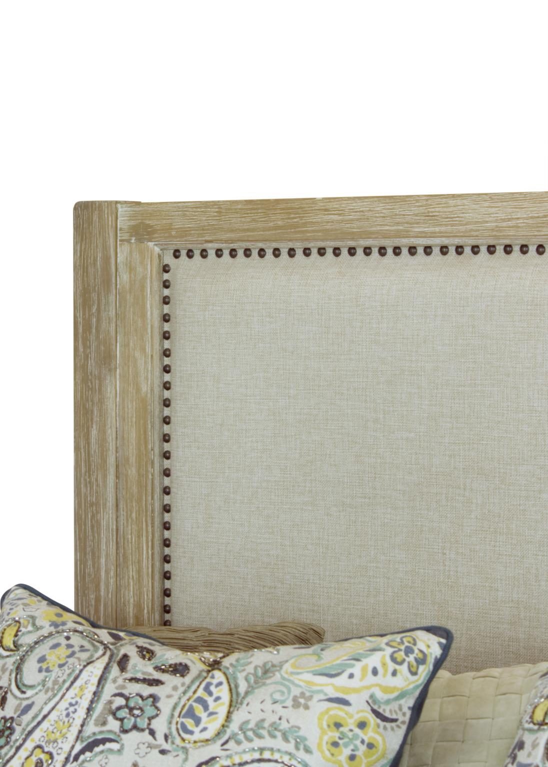 

                    
Buy Soflex Heather Rustic Aged Oak Fabric King Bedroom Set 5Pcs Contemporary
