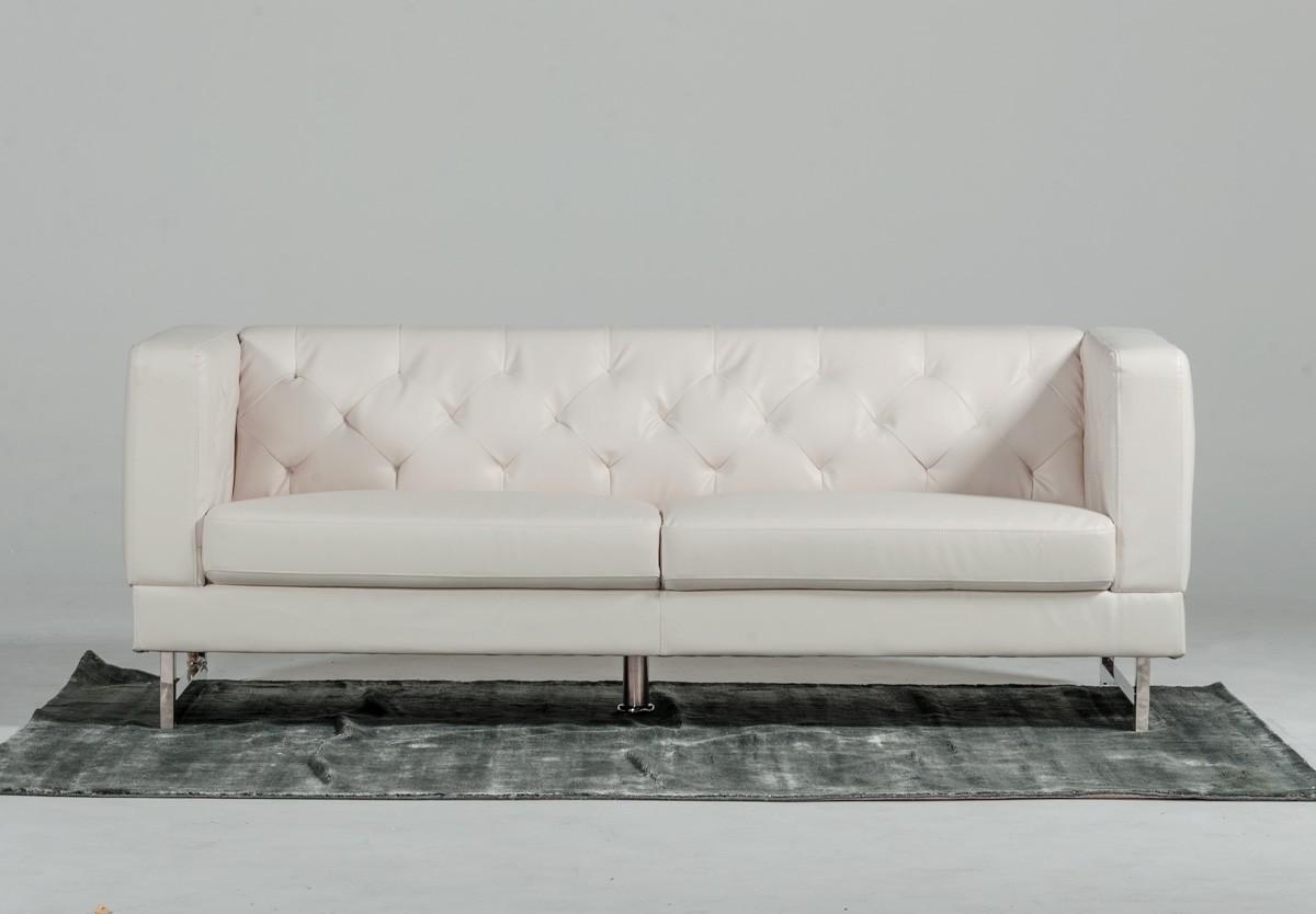 

    
Soflex Indianapolis Modern White Eco Leather Tufted Sofa Set 3Pcs Contemporary
