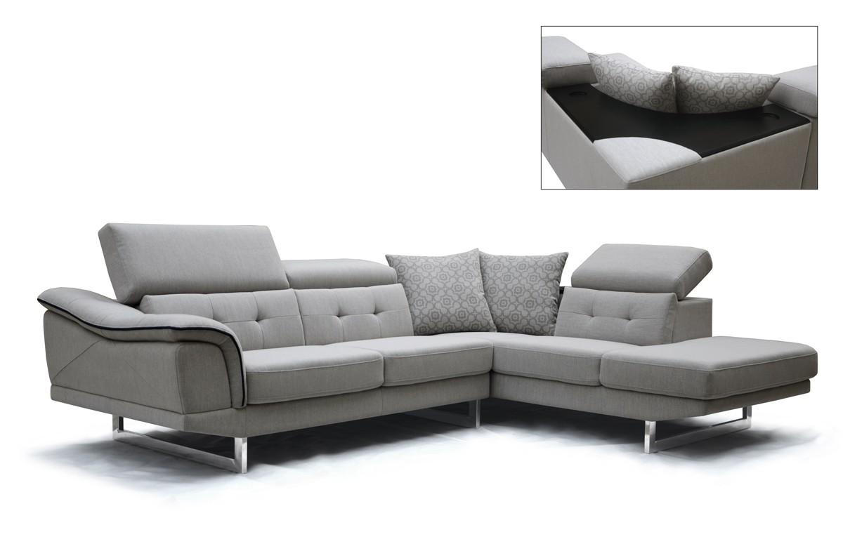 Modern Sectional Sofa Irvine Soflex-Irvine-Sectional-RHC in Gray Fabric