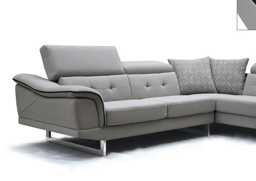 

    
Soflex Irvine Modern Grey Fabric Sectional Sofa Right Facing Chaise Contemporary
