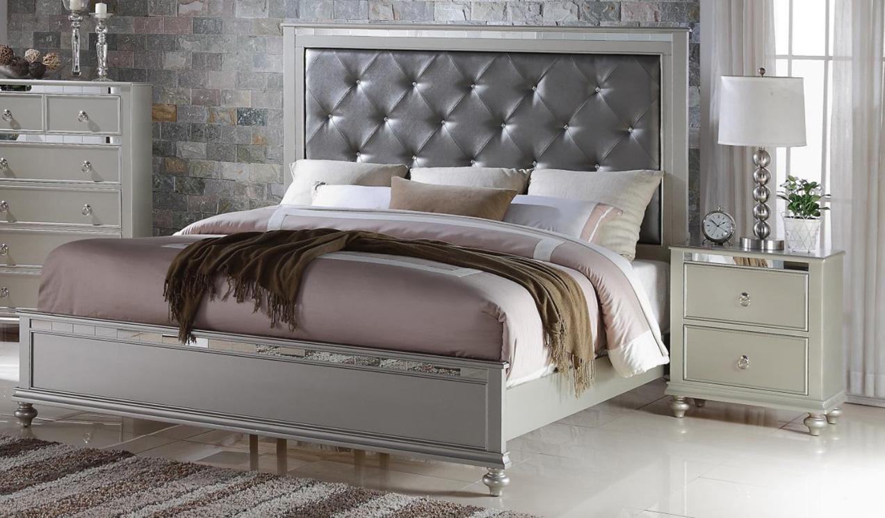 

                    
Soflex Kiana Panel Bedroom Set Gray/Silver Eco Leather Purchase 
