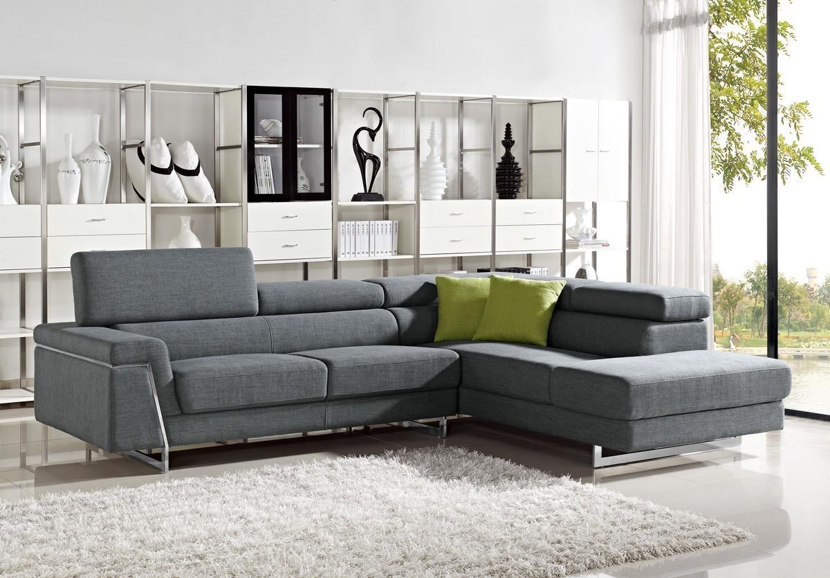 

    
Soflex Laredo Contemporary Grey Fabric Sectional Sofa Left Hand Chase

