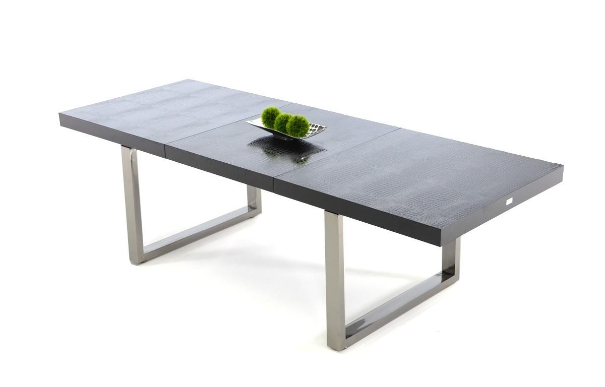 Contemporary, Modern Dining Table Rhea Soflex-Luxury-Rhea in Black, Silver 