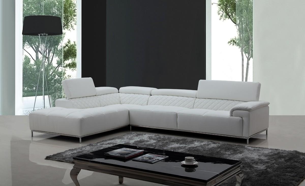 

    
Soflex Orlando Modern White Eco-Leather Sectional Sofa Left Facing Chaise
