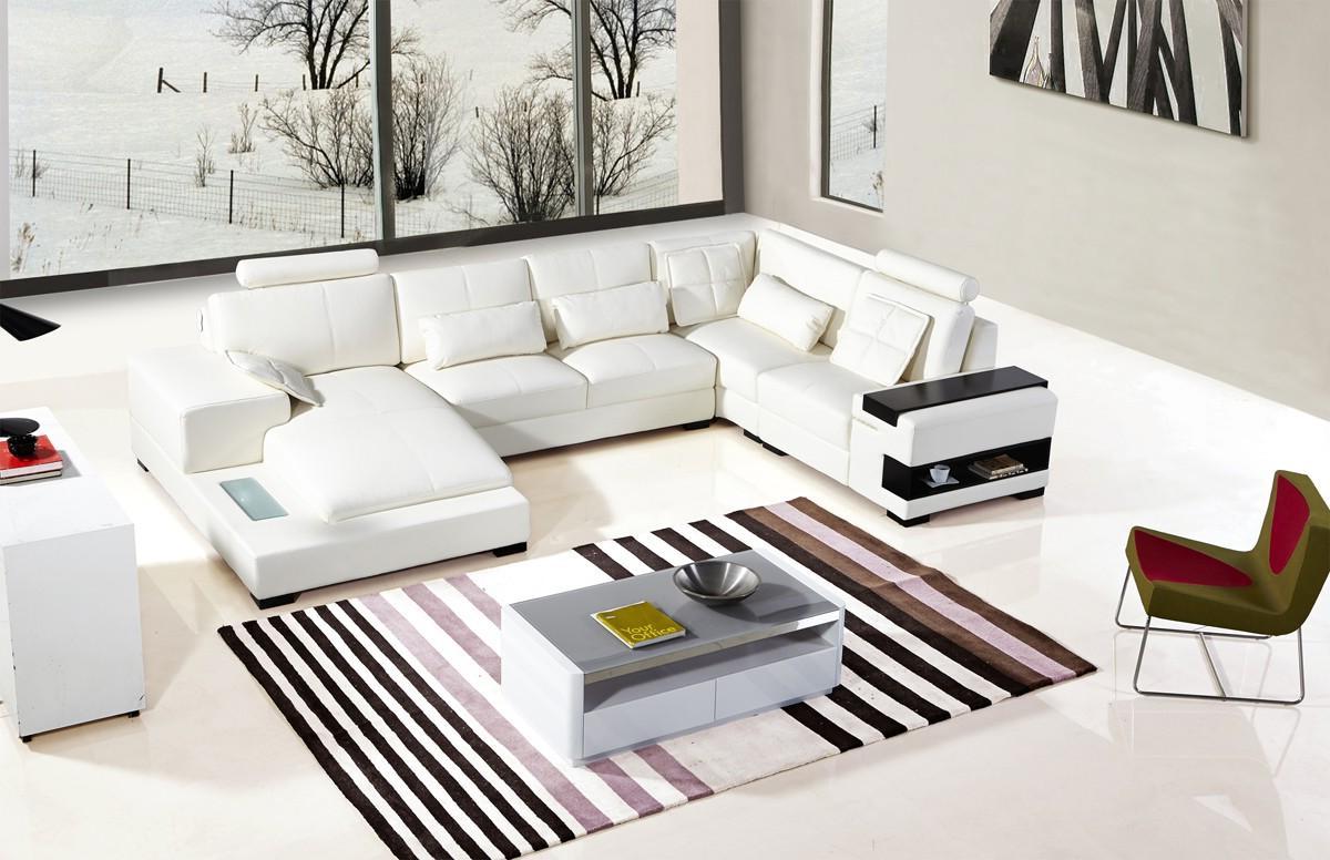 

    
Soflex Philadelphia Ultra Modern White Faux Leather Corner Sectional Sofa Left
