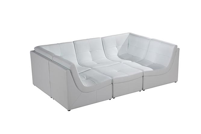 

    
Modern White Faux Leather Sectional Modular Sofa SPECIAL ORDER Soflex San Diego

