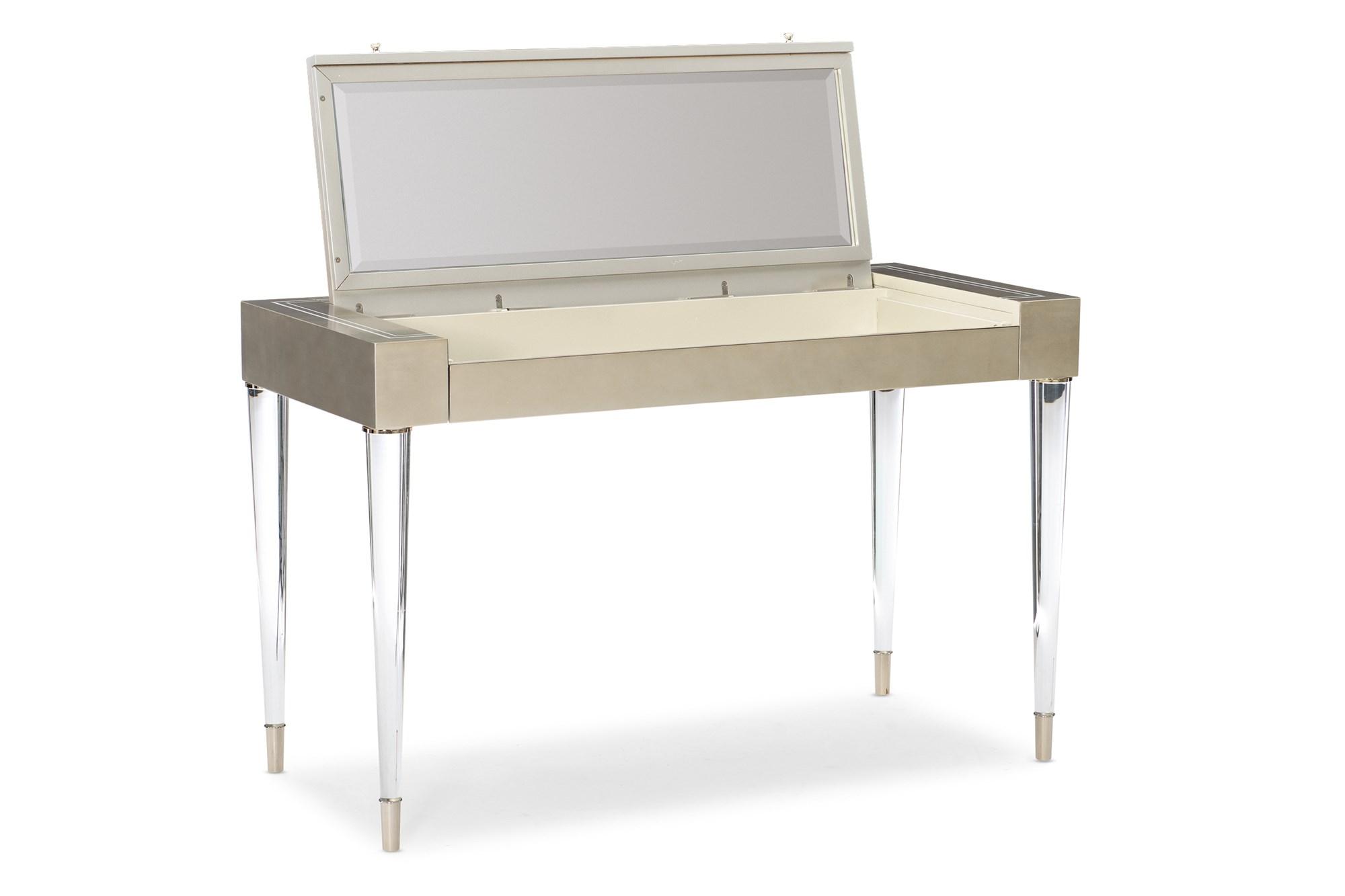 

    
Soft Silver Leaf Finish Console Table MOMENT OF CLARITY by Caracole
