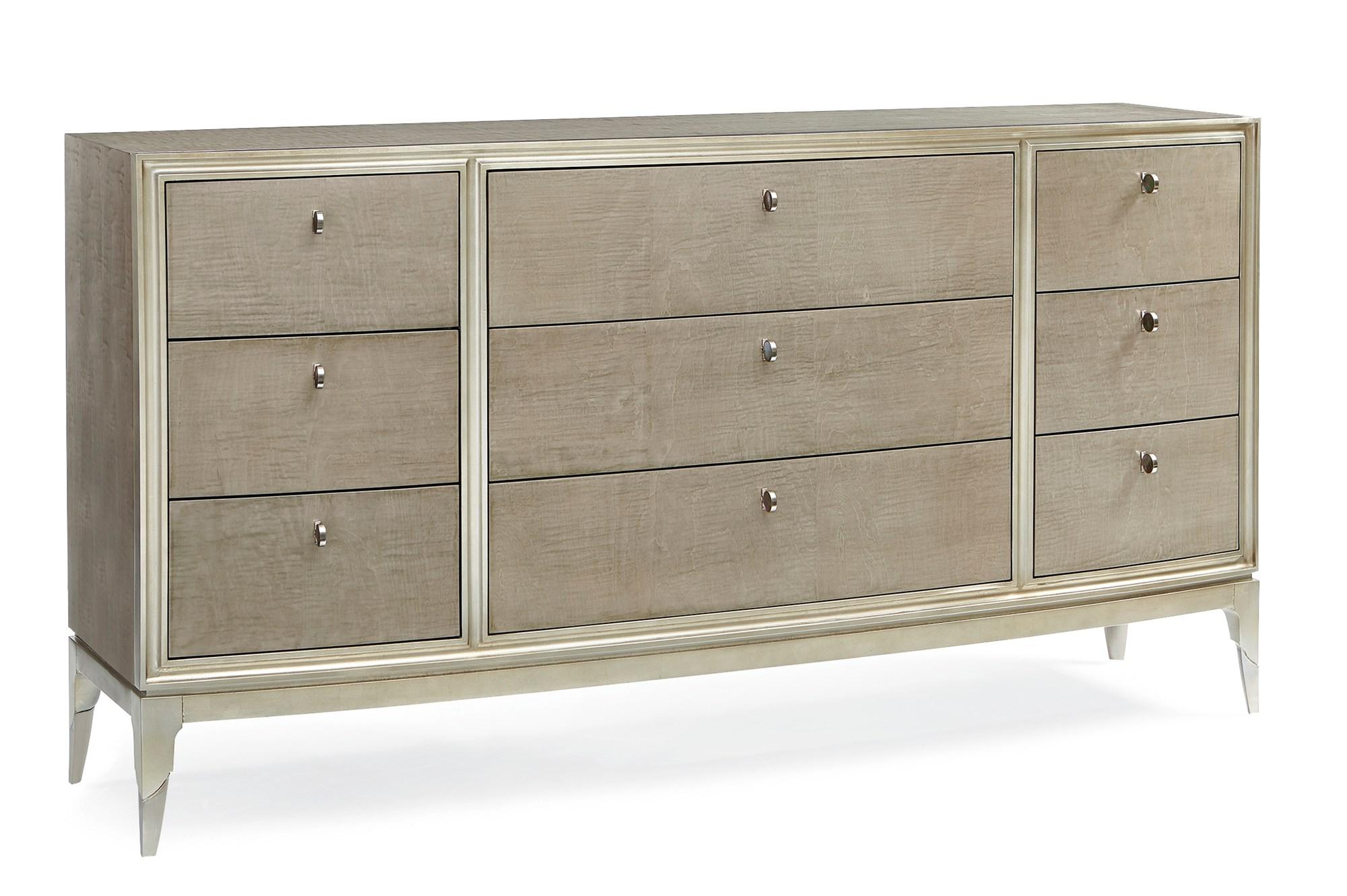 

    
Soft Silver Leaf & Moonlit Sand Finish Dresser MADE TO SHINE by Caracole
