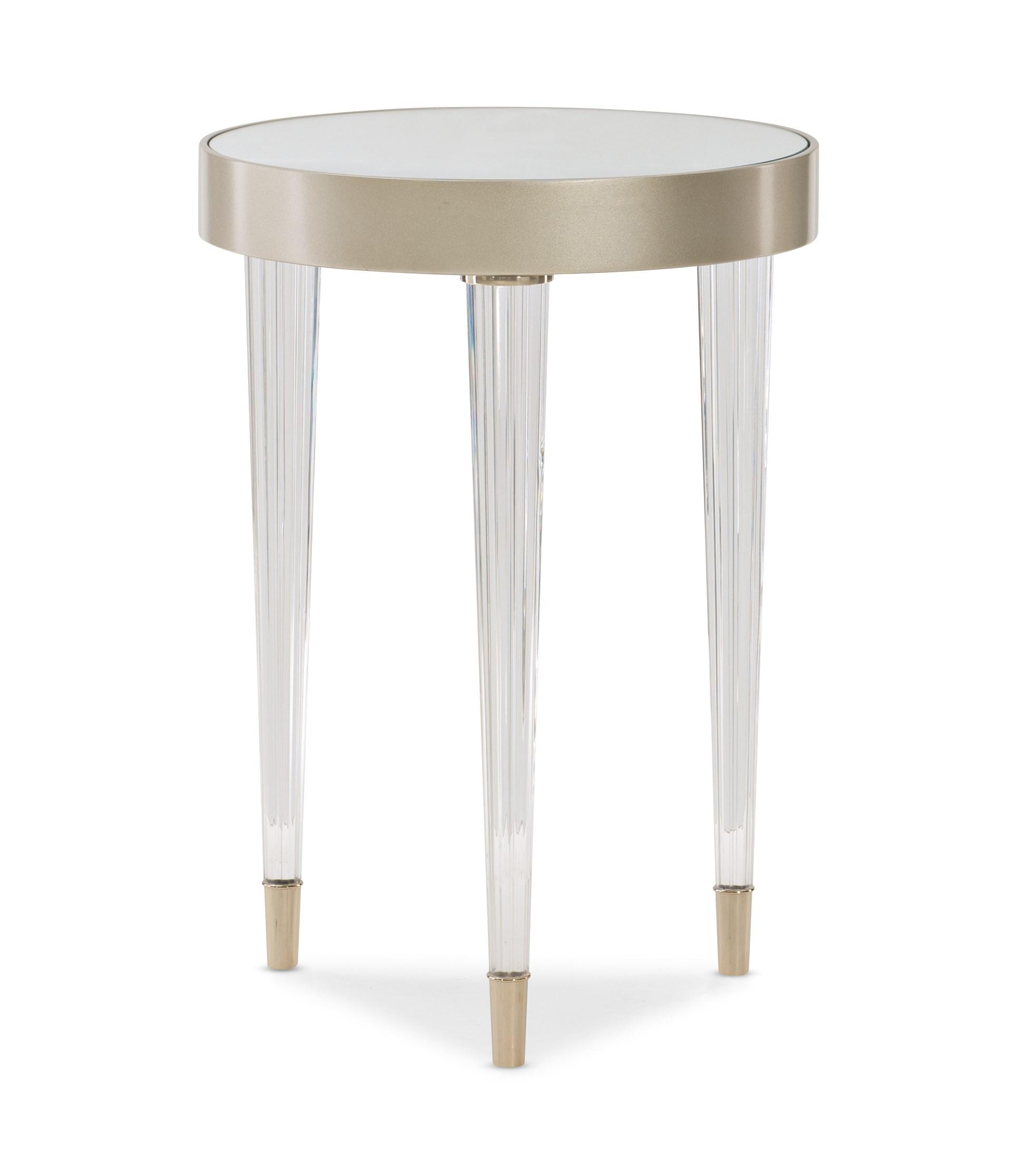 Traditional End Table TRI ME CLA-419-423 in Silver, Gold 