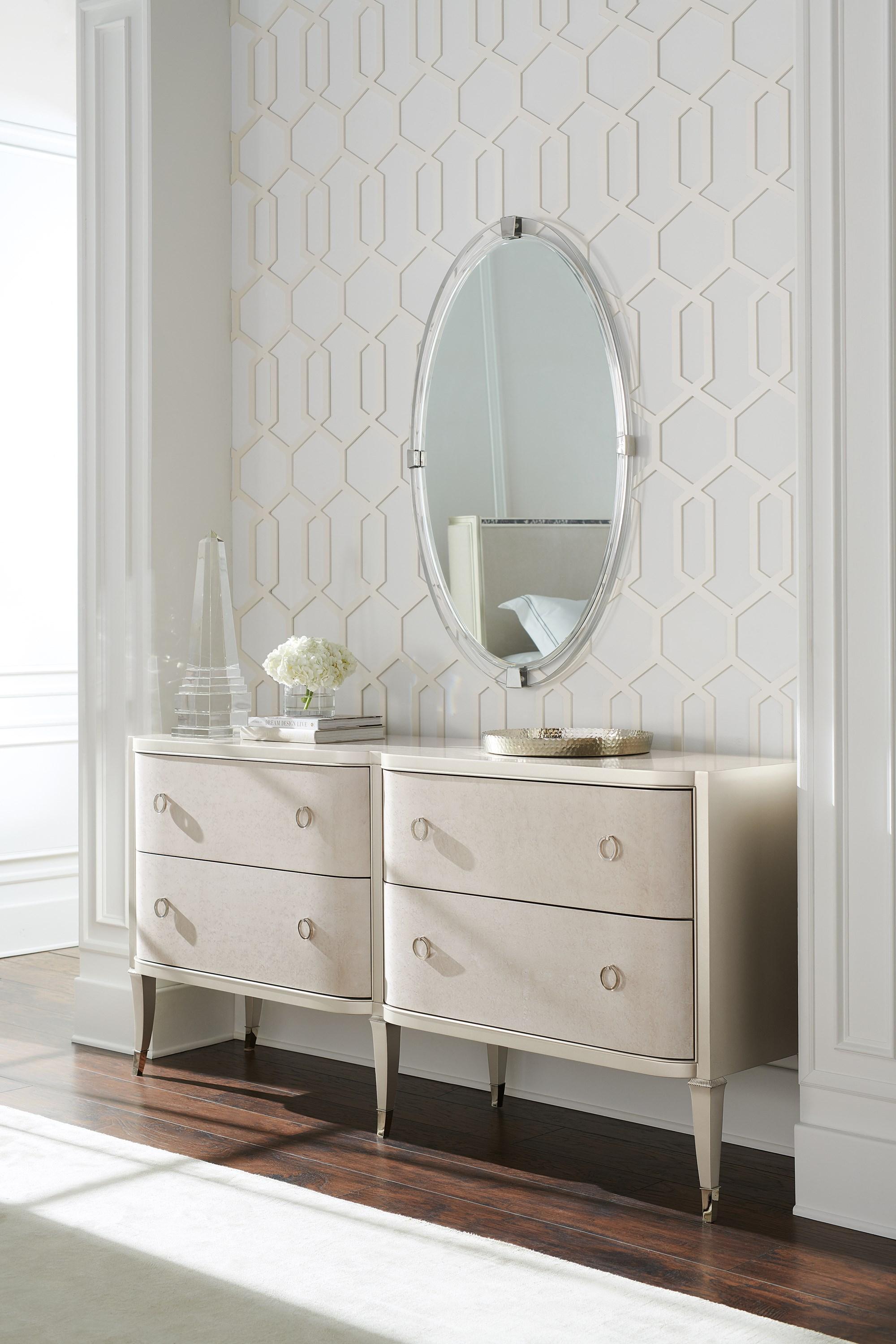 Contemporary Dresser HIS OR HERS CLA-420-011 in Silver 