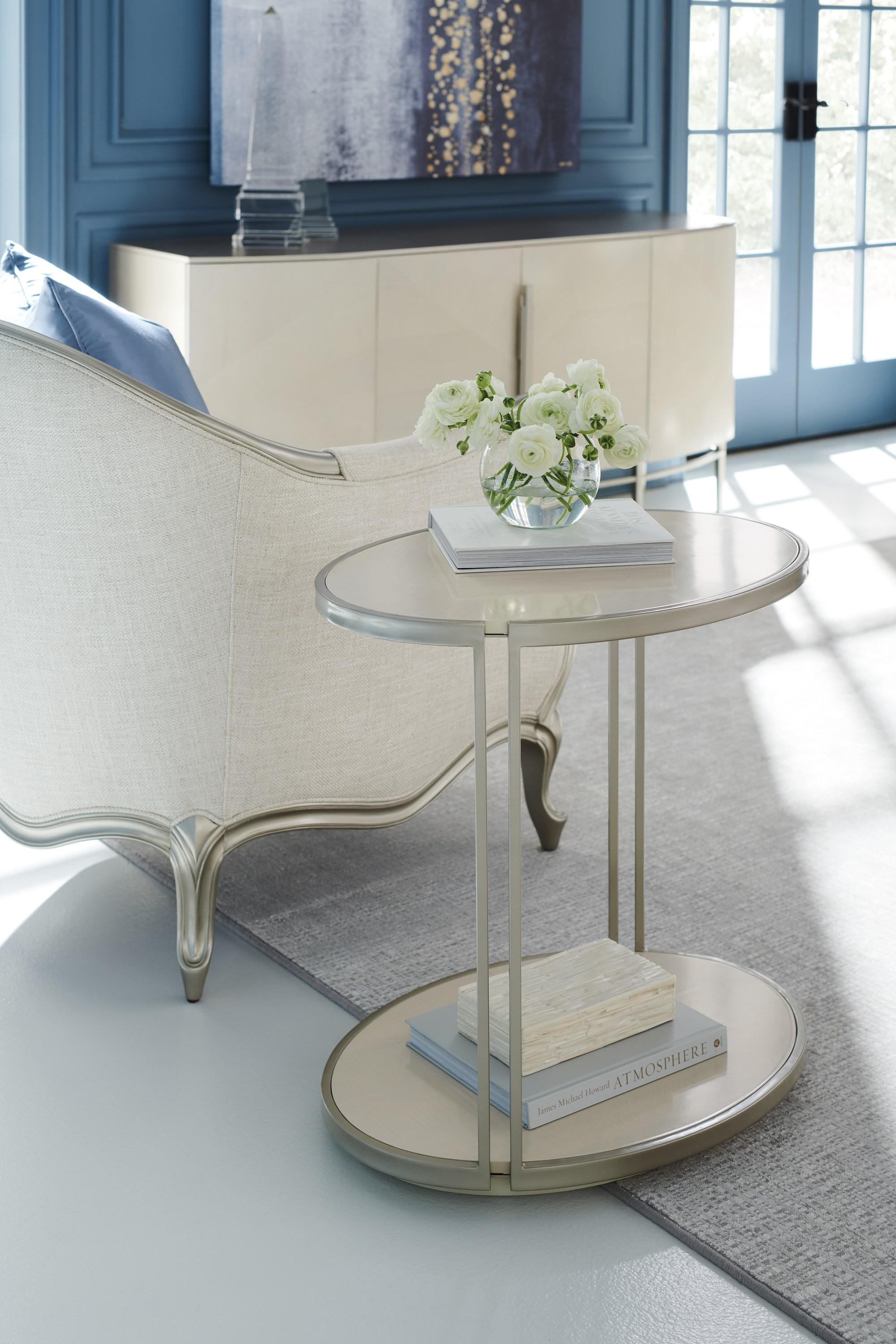 

        
Caracole SIDE VIEW End Table Metallic/Cream/Gold  662896036206
